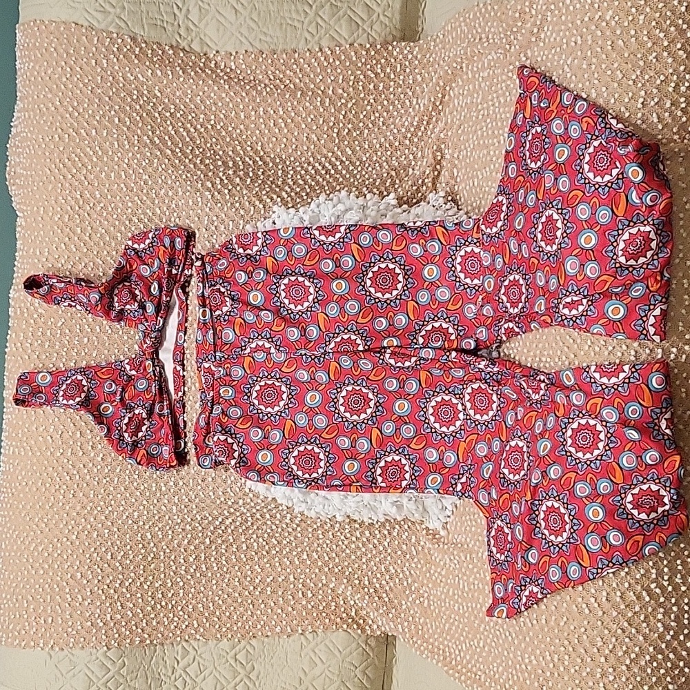 Shein 70s style halter top & bell bottoms